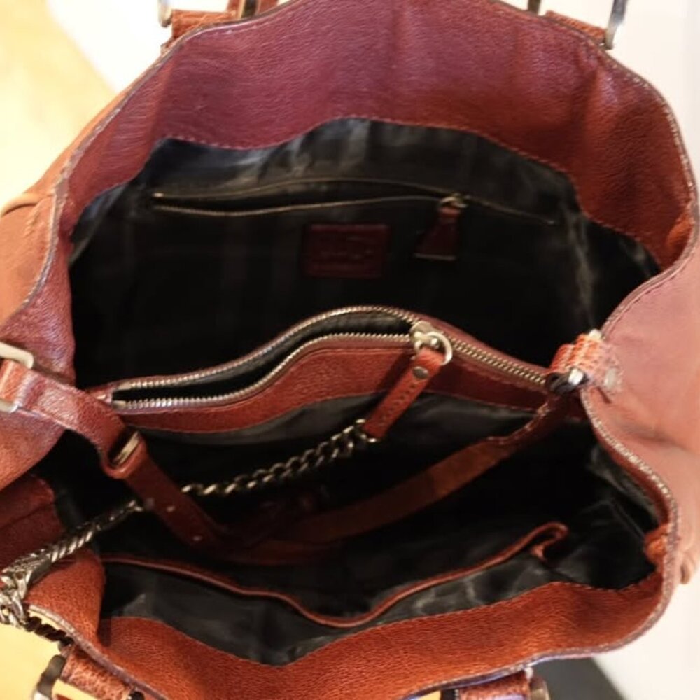 Burberry Chestnut Leather Tote - Picture 6 of 14